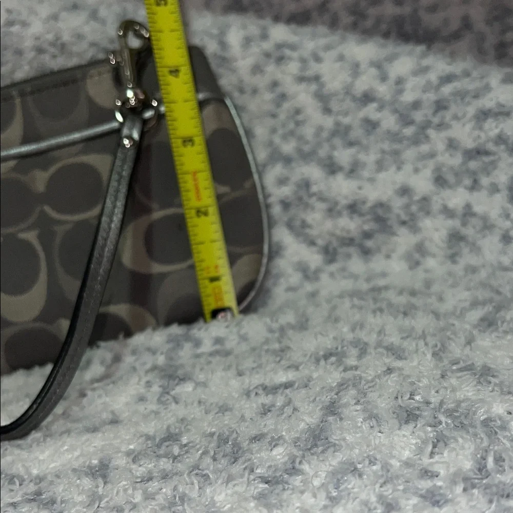 Coach Black and Gray Signature Wristlet